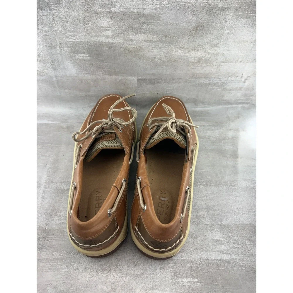 Sperry Top-Sider Men Billfish 3-Eye Boat Shoes Tan Brown Leather 0799320 Sz 12